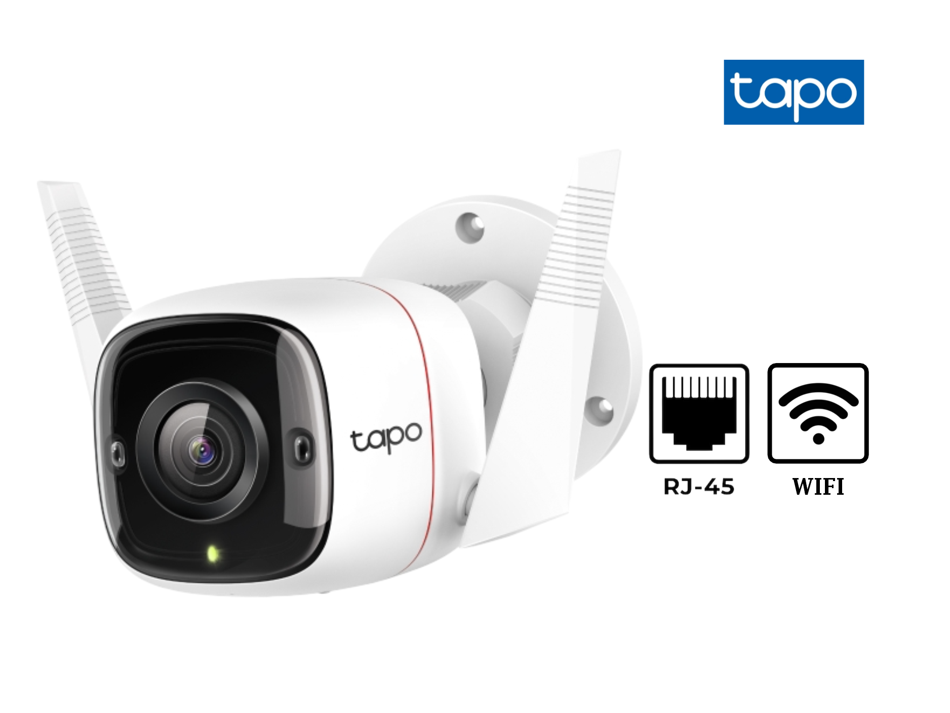 CAMARA TAPO EXT C310 3MP 2K, WIFI/IP, FIJA,  AUDIO BIDIRECCIONAL,INFRARROJA,SIRENA INTEGRADA