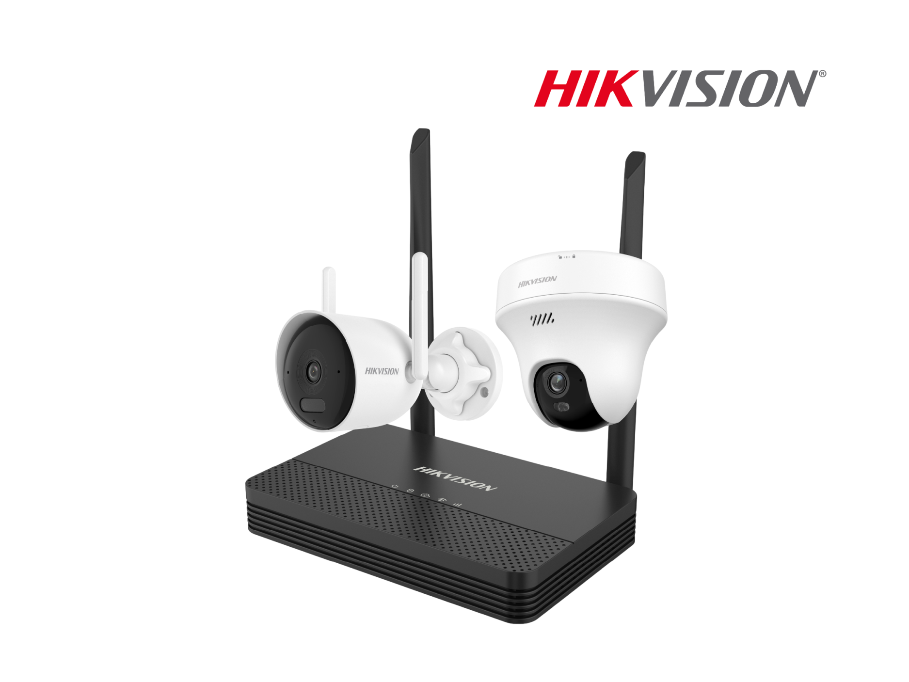 KIT HIKVISION EASYLINK TUBO 4MP + DOMO PT 5MP WIFI/IP +NVS 4CH CON AUDIO DOBLE VIA , CON 2 RANURAS MICRO SD
