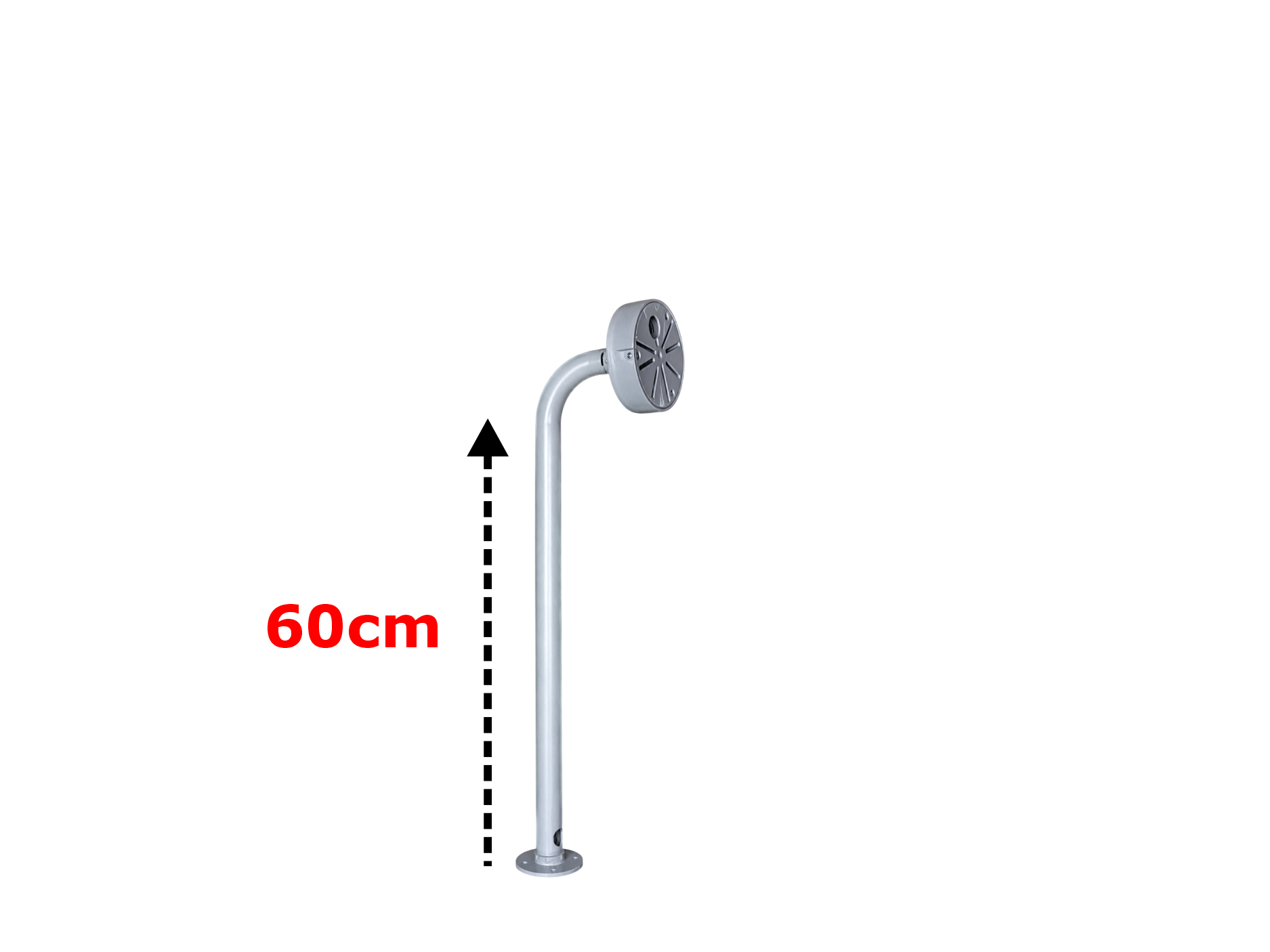 SOPORTE DE BRAZO DELGADO 60CM ,METALICO