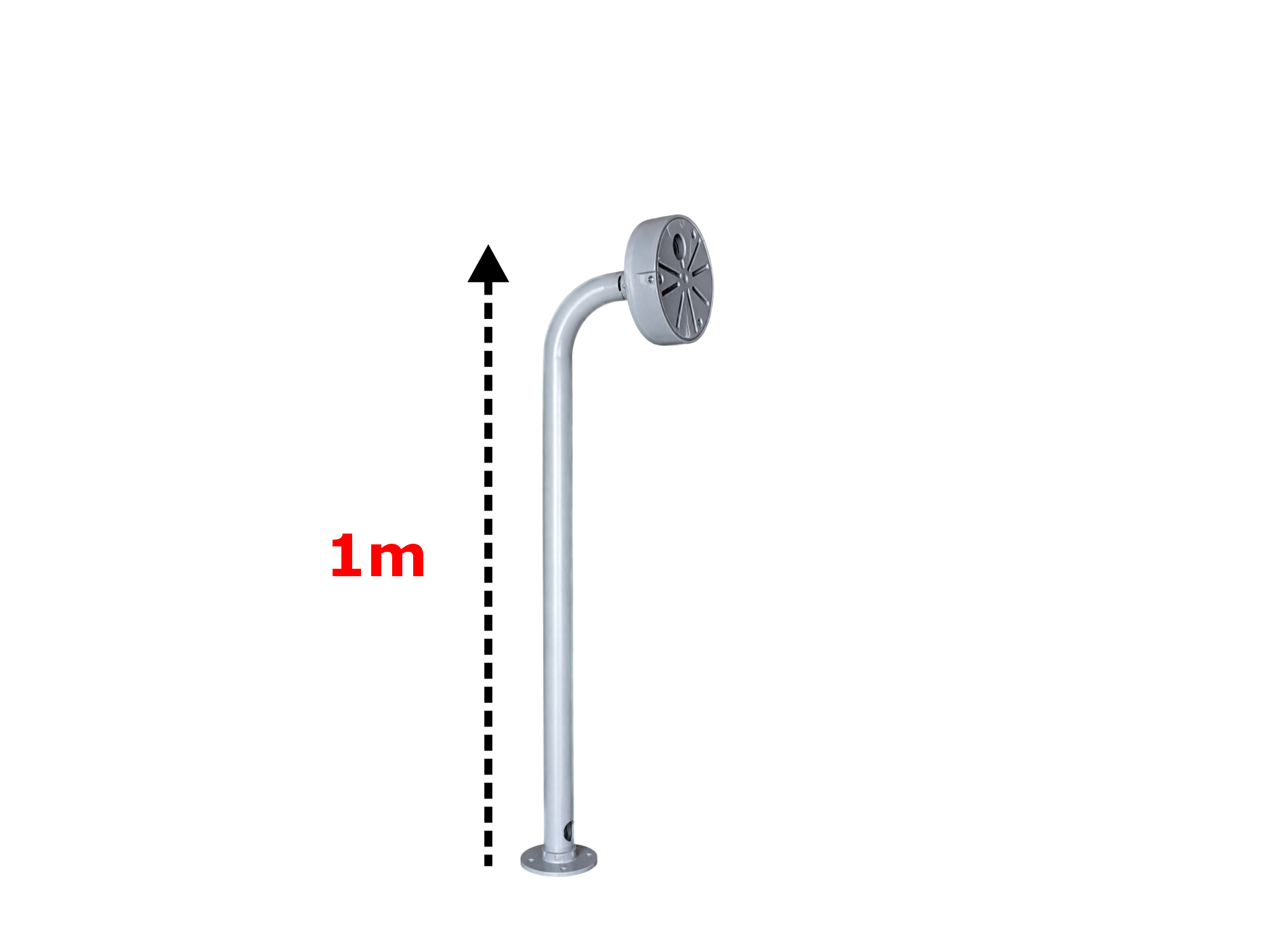 SOPORTE DE BRAZO DELGADO 1M ,METALICO