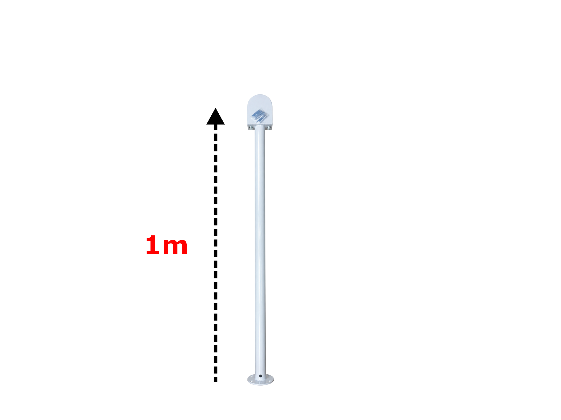 SOPORTE DE BRAZO GRUESO TIPO PALETA 1M ,METALICO