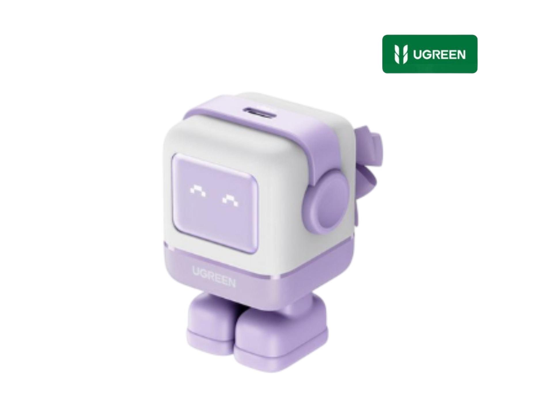 CARGADOR UGREEN 30W UNO RG GAN CARGA RAPIDA ROBOT ,MORADO , PARA IPHONE , GALAXY, ANDROID