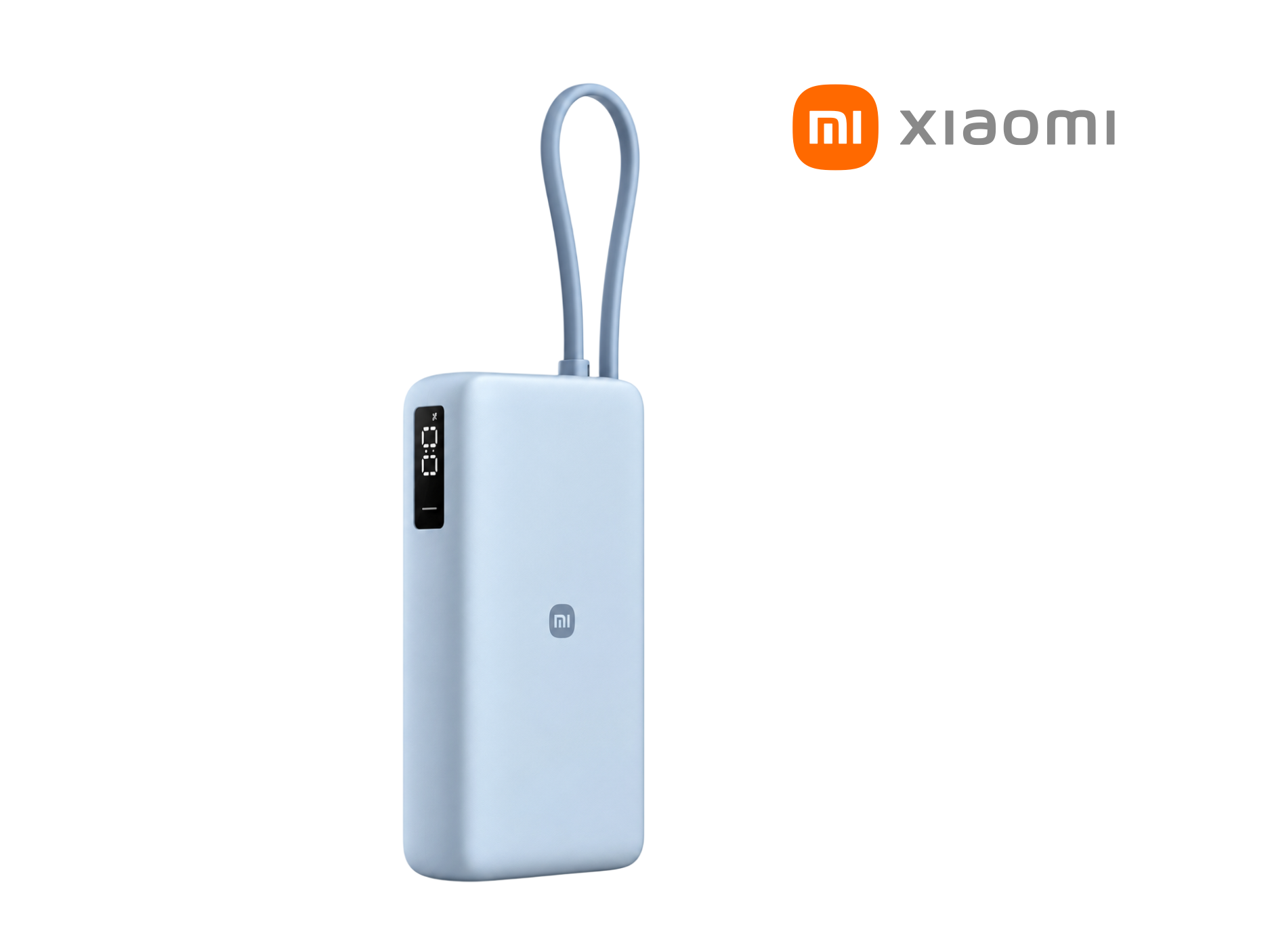 POWER BANK XIAOMI 10000 MAH 67W USB-C CABLE INTEGRADO CARGA ,XIAOMI , GALAXY ,IPHONE, COLOR AZUL HIELO CON PANTALLA LED