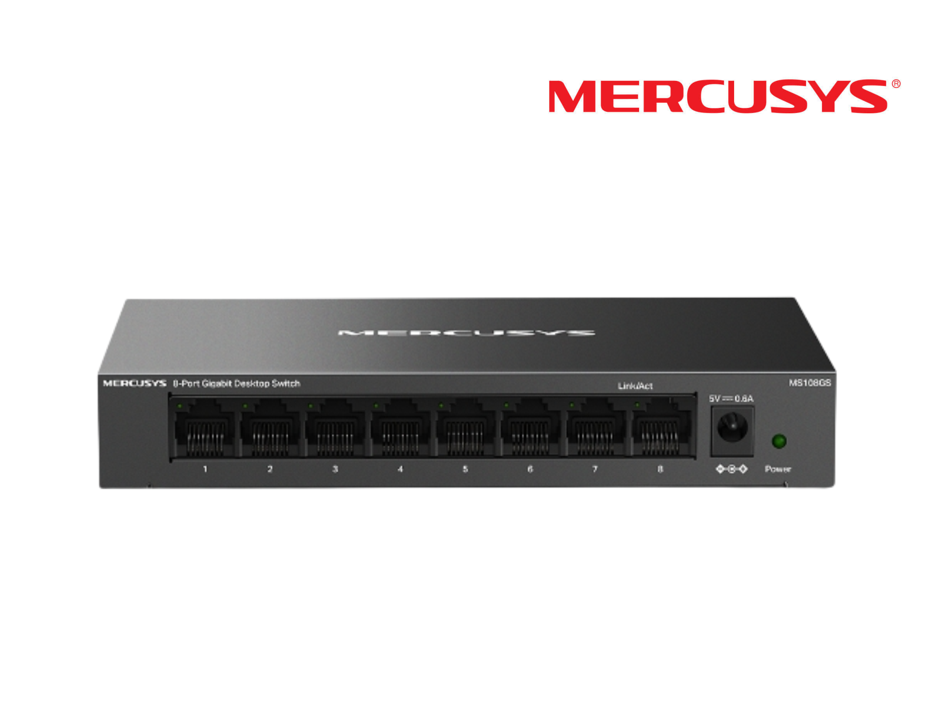 SWITCH MERCUSYS MS108GS DE 8 PUERTOS 10/100/1000MBPS GIGABIT,CARCASA DE METAL