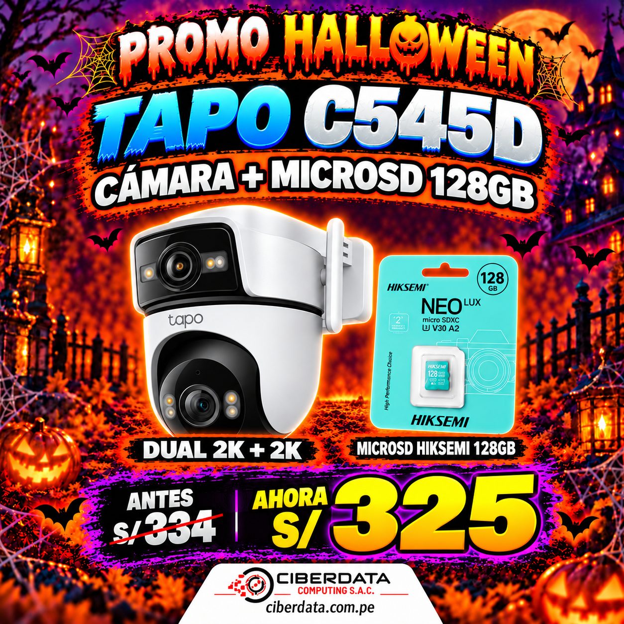 KIT TAPO EXT C545D DUAL 2K  PANORAMICO 165º